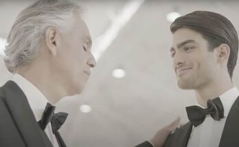 Opera singer Matteo Bocelli “accidentally” sings a duet with his father on the “perfect song” to sing together, Fall On Me.