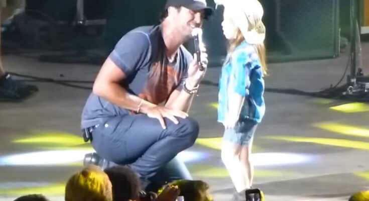 Luke Bryan Joined by Enthusiastic Young Fan Onstage Who Sings Along to Every Word!