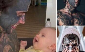 24-Year-Old Man With A Lot Of Tattoos Gets Rid Of Them For His Daughter. Wait Till You See How He Looks Today