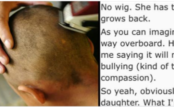 Dad shaves daughter’s head as punishment for bullying cancer-stricken classmate, has “no regrets”